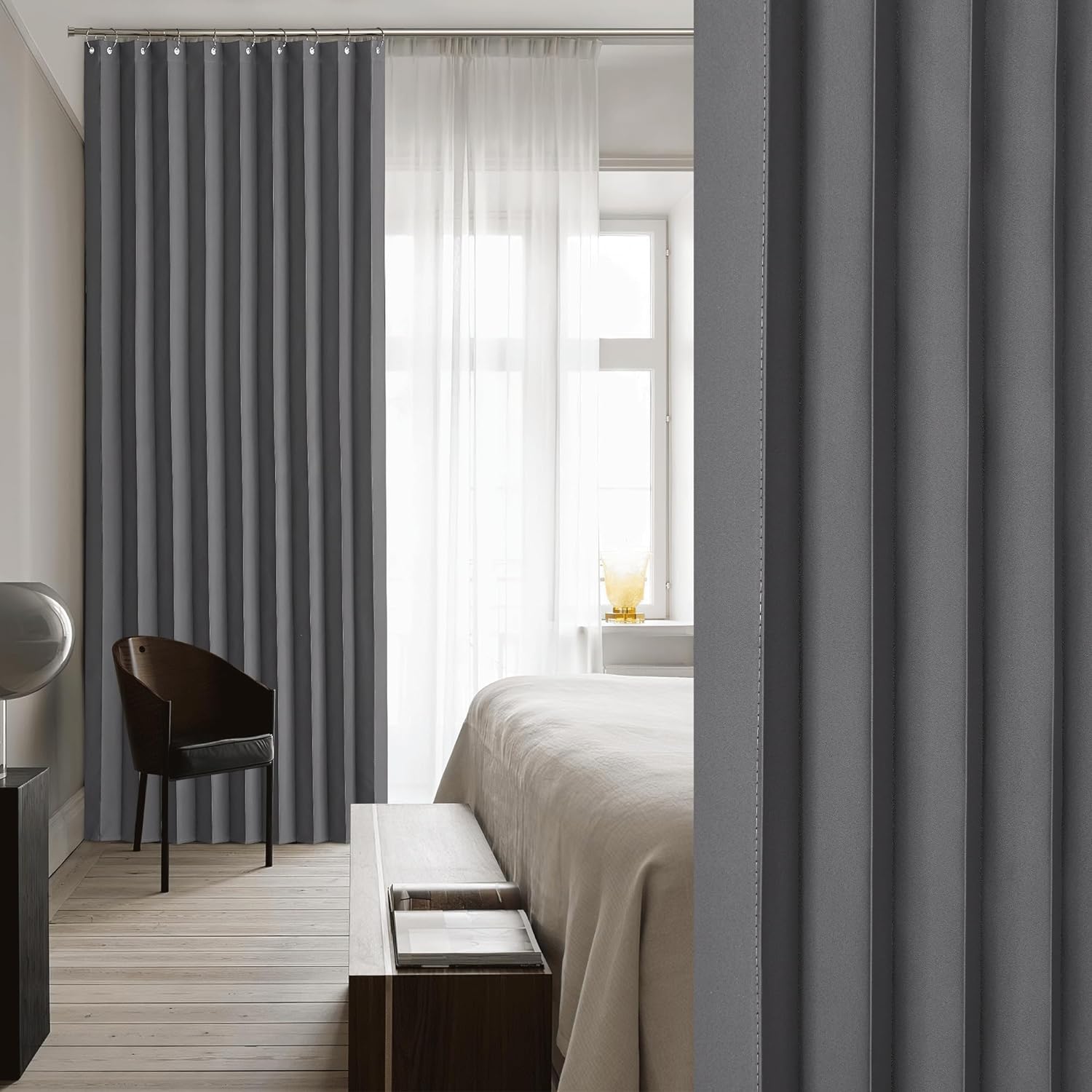 NICETOWN Blackout Curtain Panel 100 Wide 84 Long