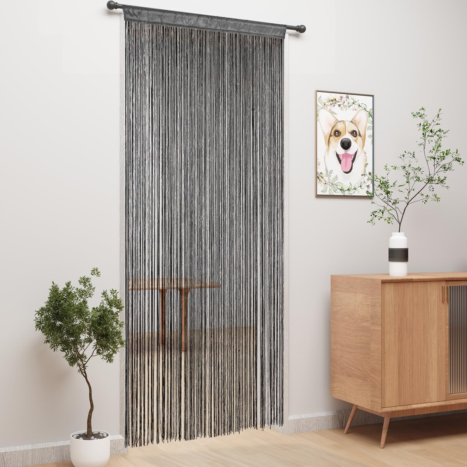 YIIBAII Door String Curtains Grey 39x79