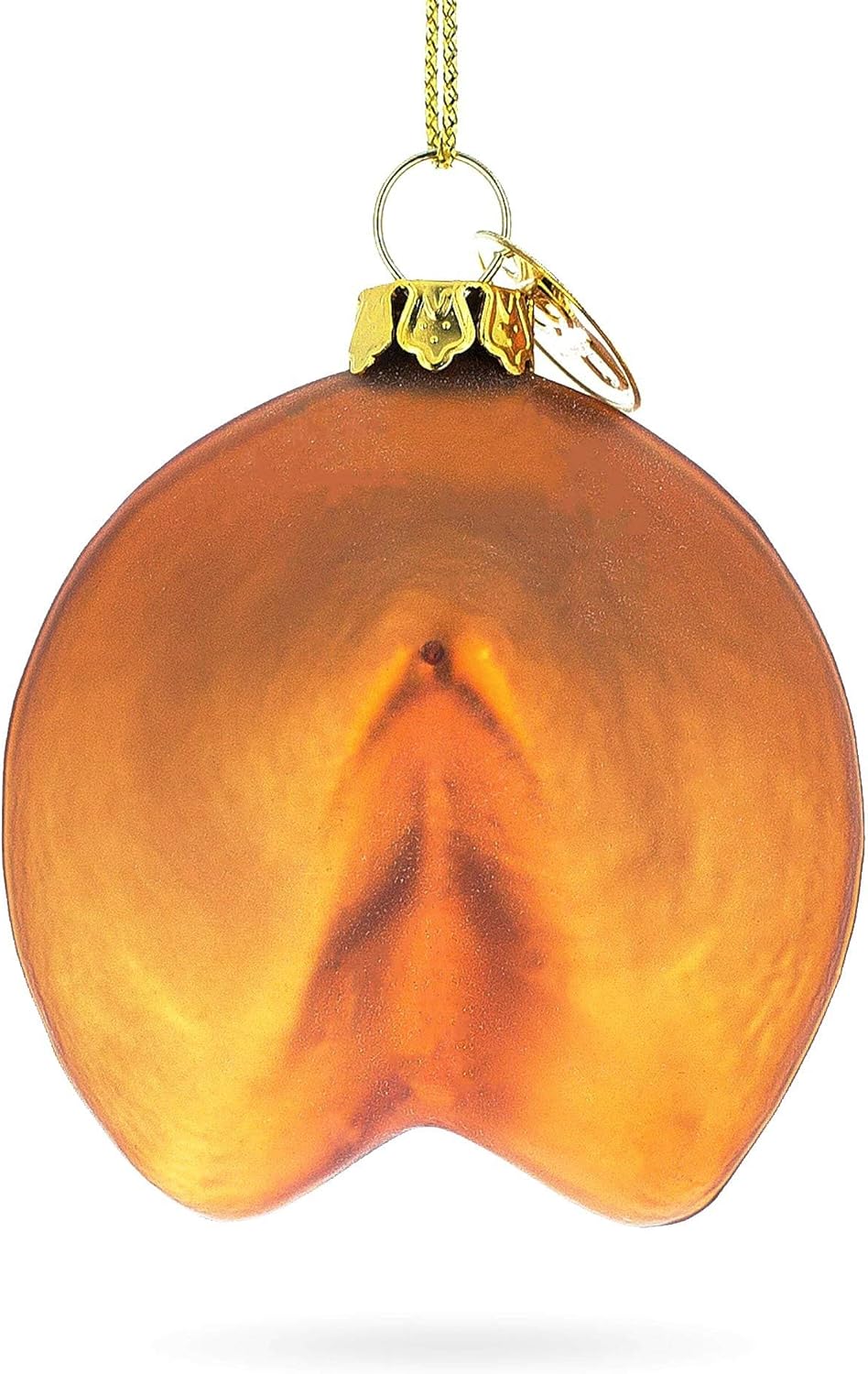 Fortune Cookie Delight Blown Glass Christmas Ornament 1