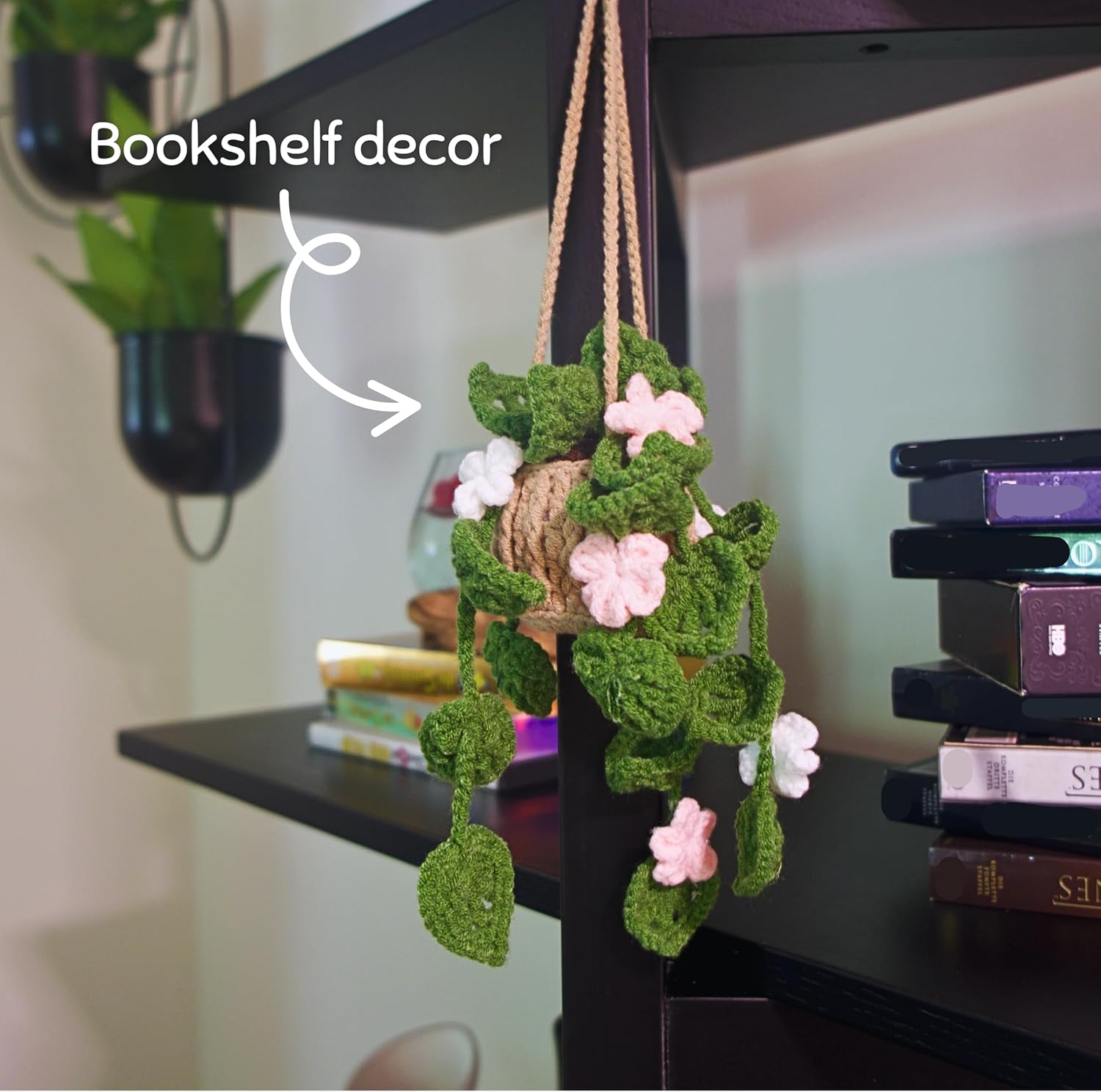 TAPHOA Plant Car Accessory - Heart Leaves Hanging Mirror Ornament