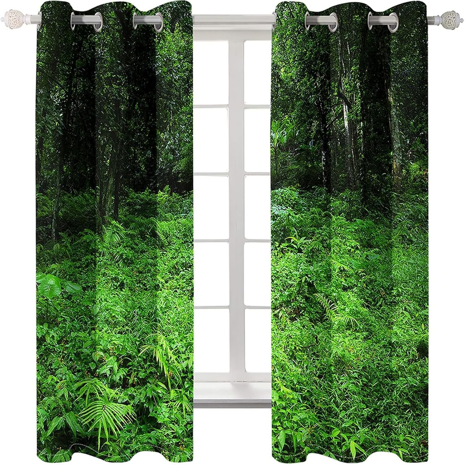 Modern Blackout Curtains 2 Panel Set Grommet Design