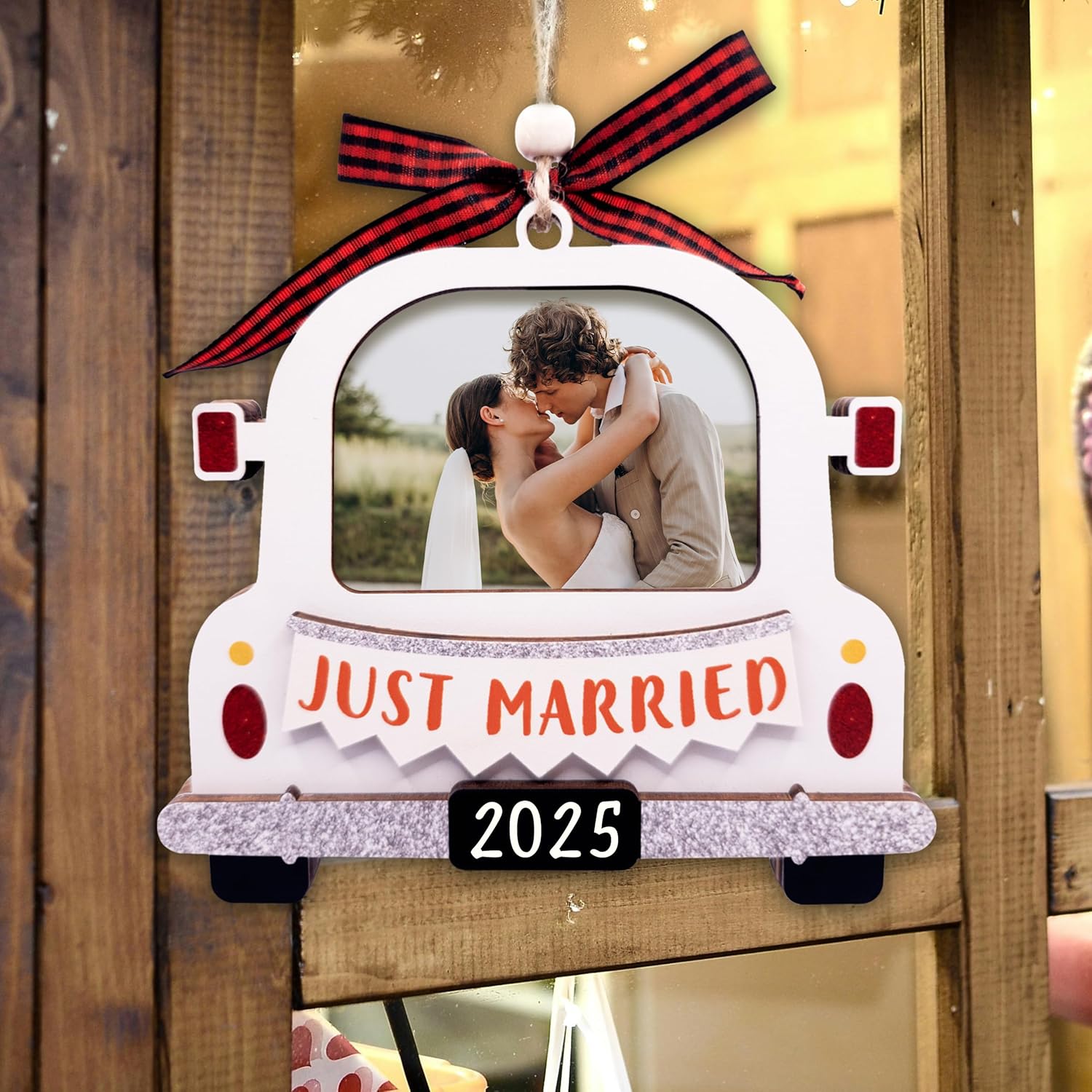 Just Married Ornament 2025 Large Picture Frame