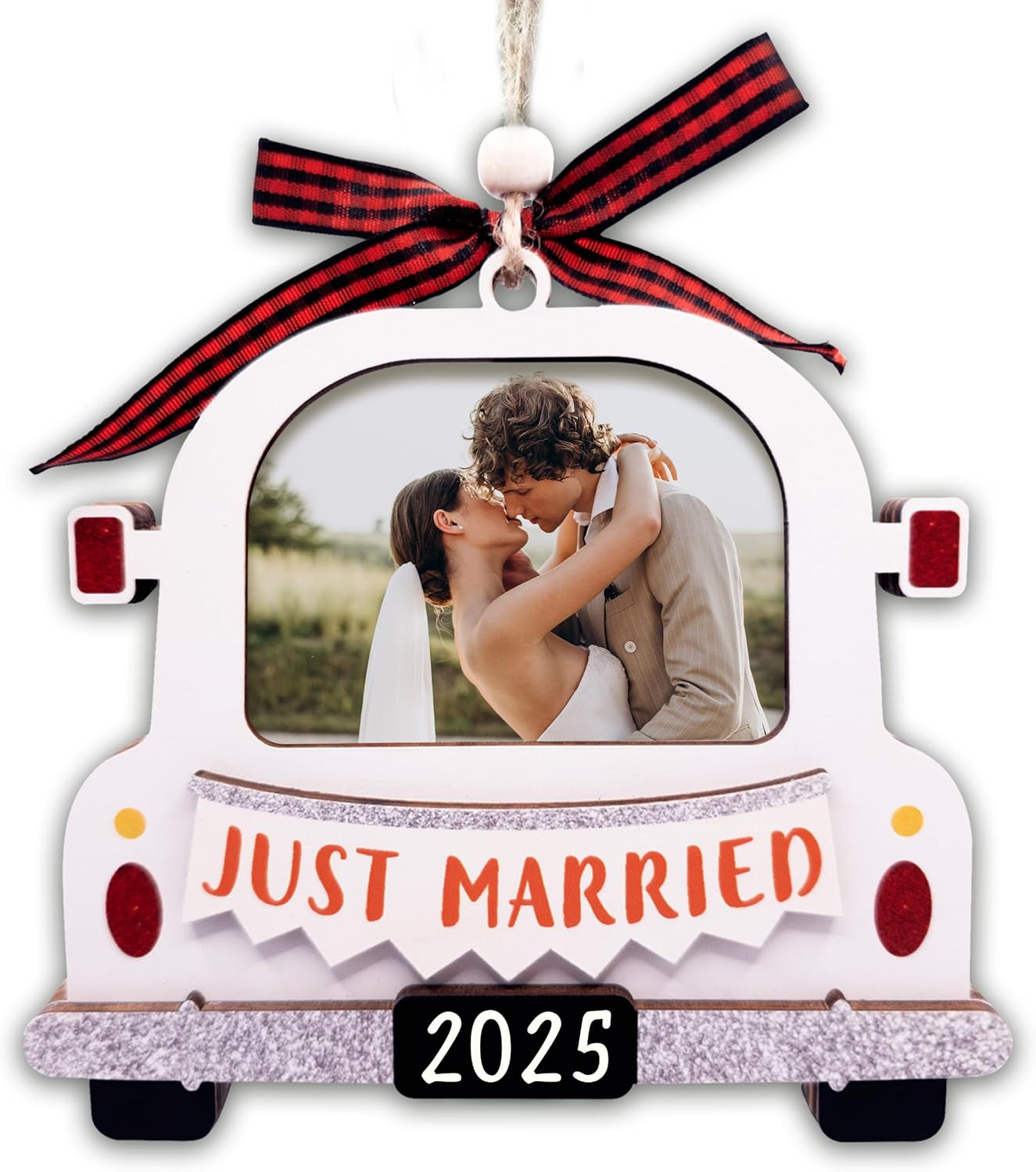 Just Married Ornament 2025 Large Picture Frame