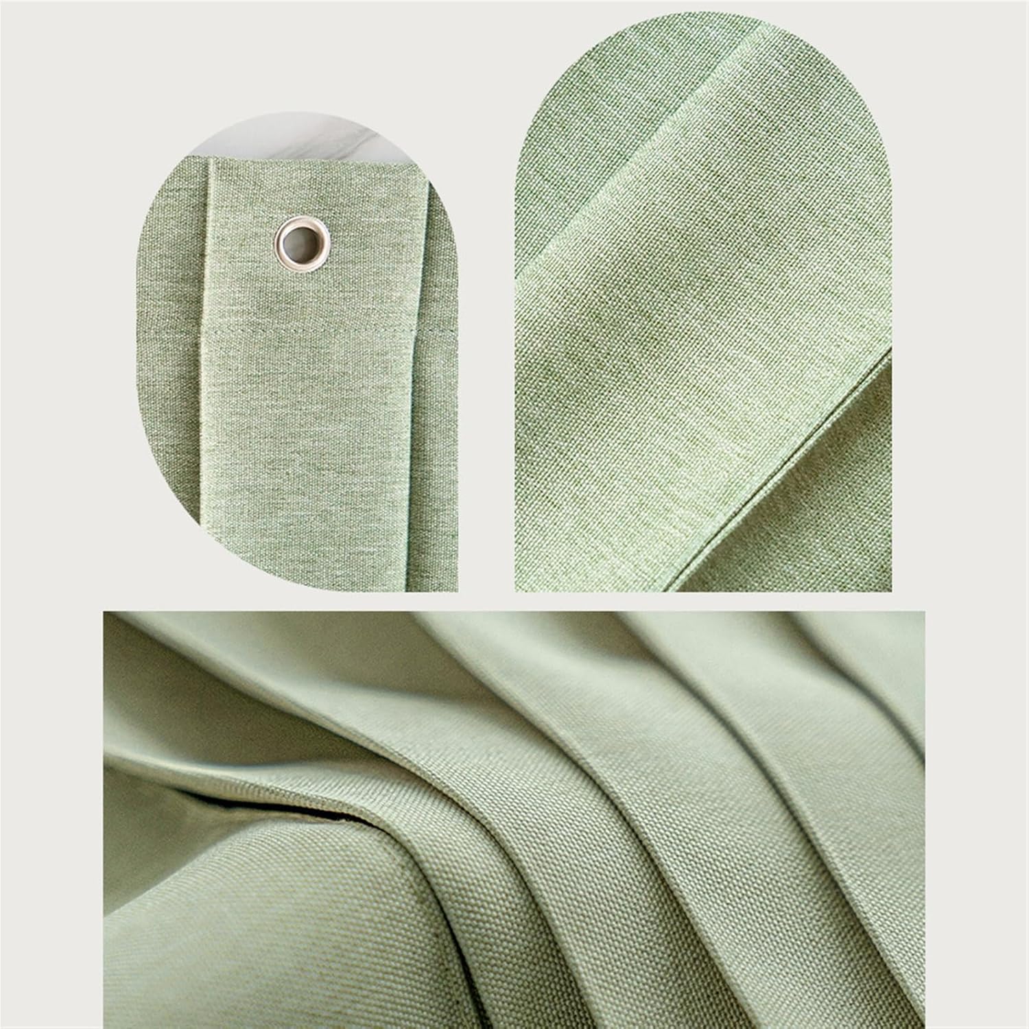 Momooda Short Folding Blackout Curtains for Bathroom