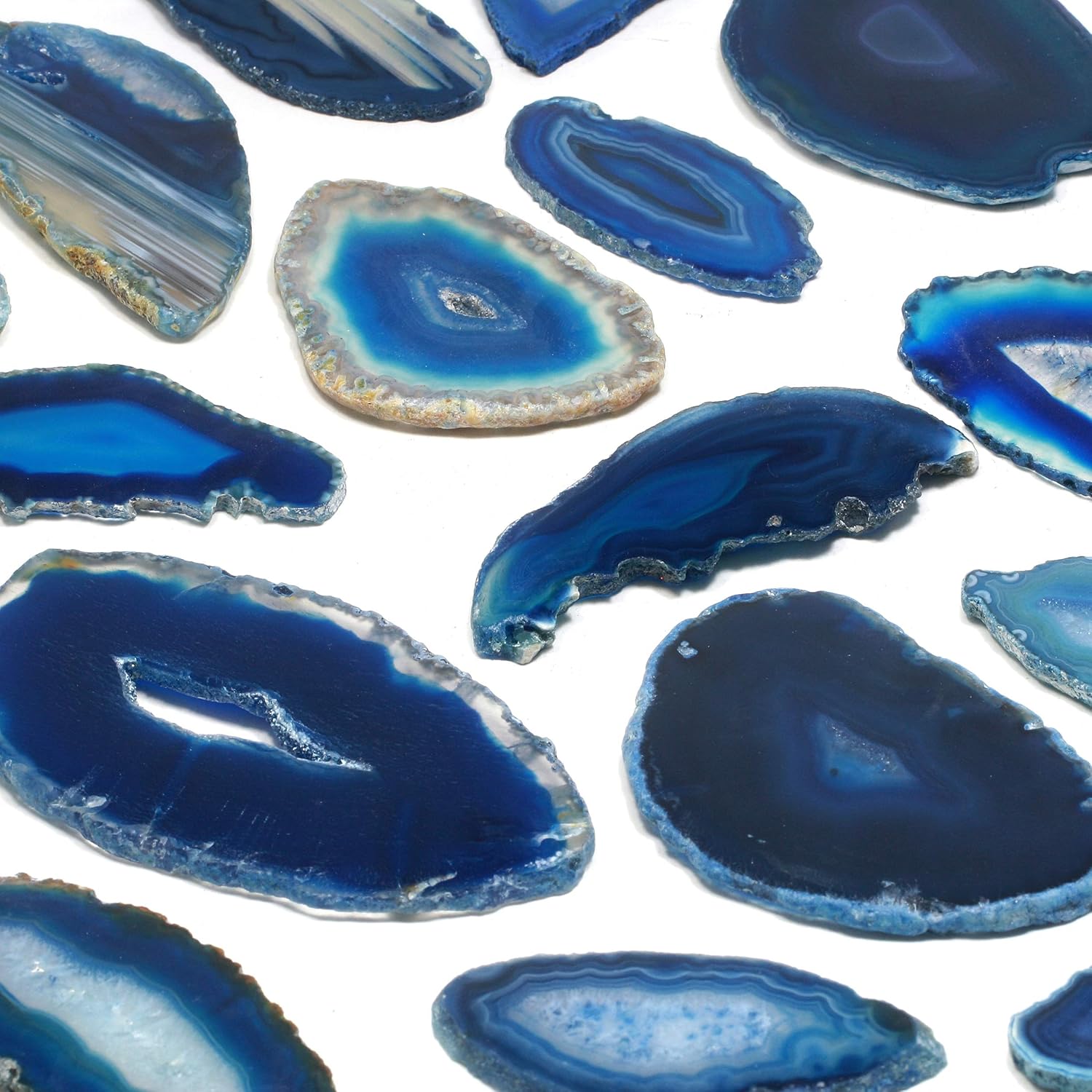 CrystalAge Agate Slice Blue Mini 20x40mm