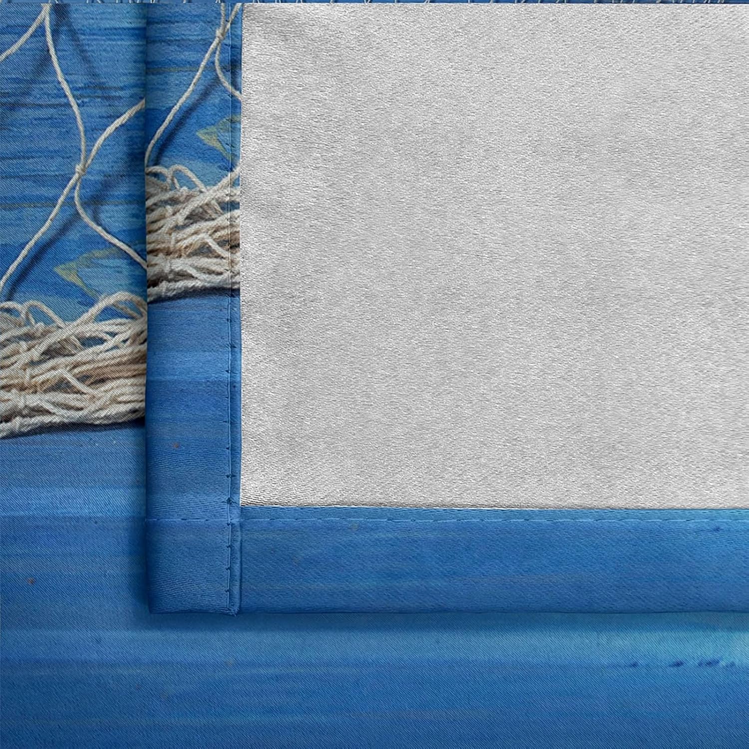 Blue Grommet Curtains 84 Wx84 H Set of 2