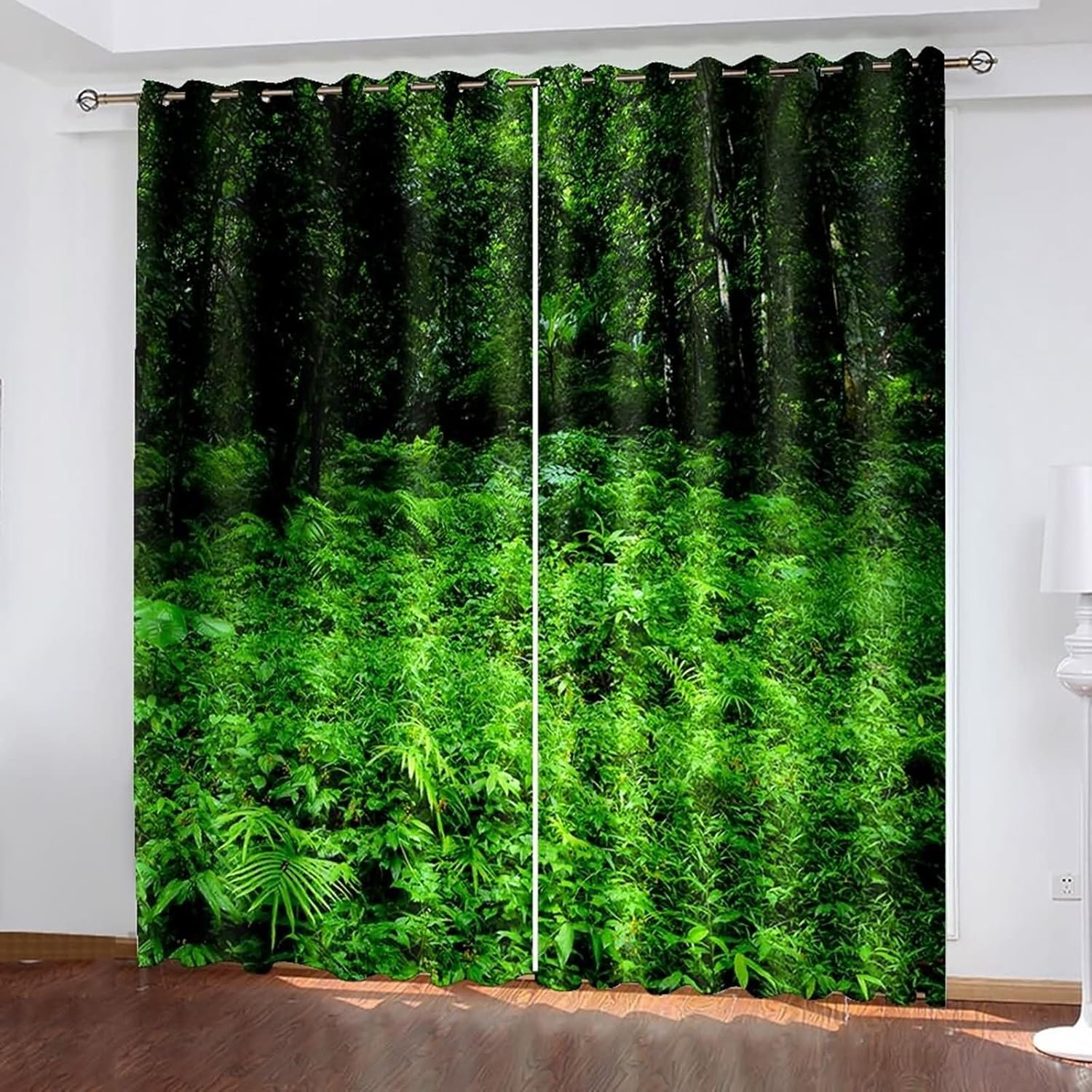 Modern Blackout Curtains 2 Panel Set Grommet Design