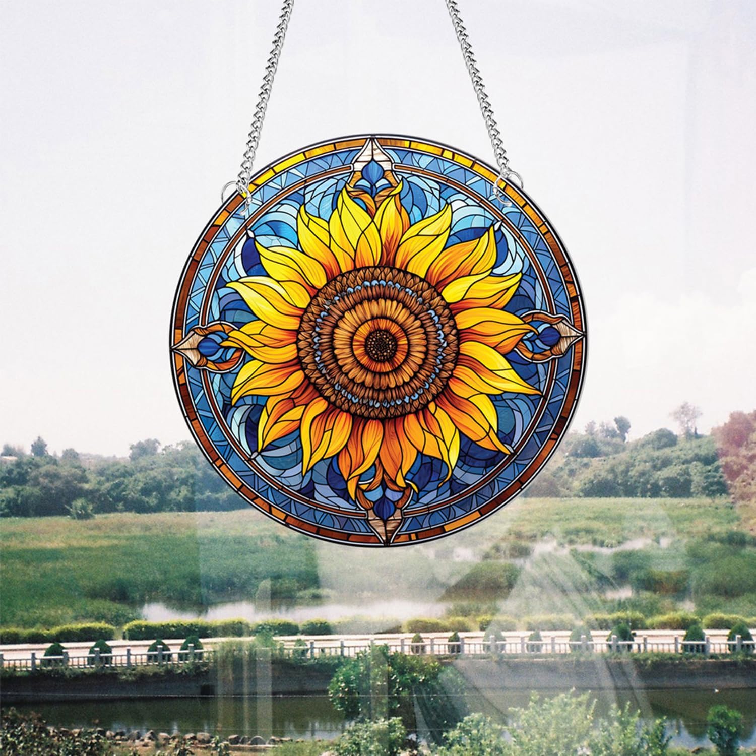 1 pcs Sunflower Acrylic Wall Hanging Decor