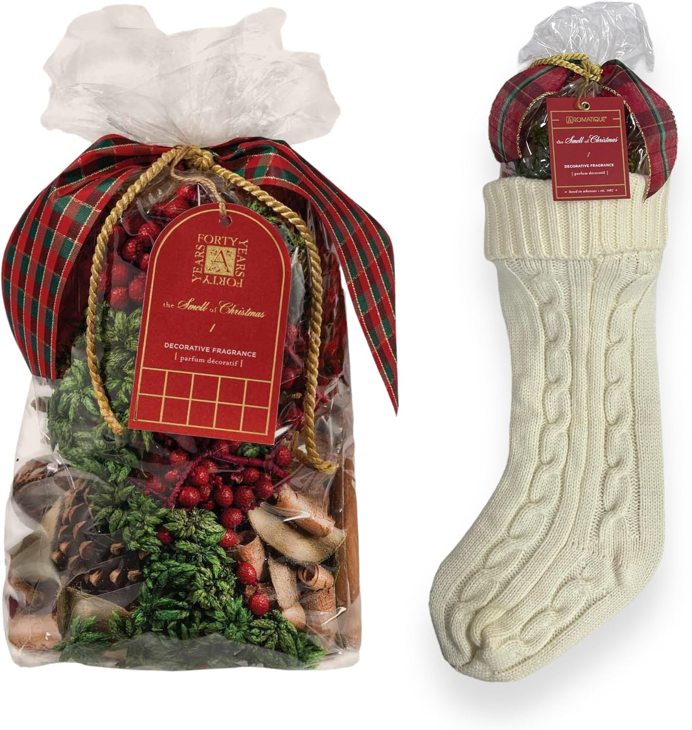 Speedy Imprints Aromatique Smell of Christmas Potpourri Bag 14oz with Bonus Stocking