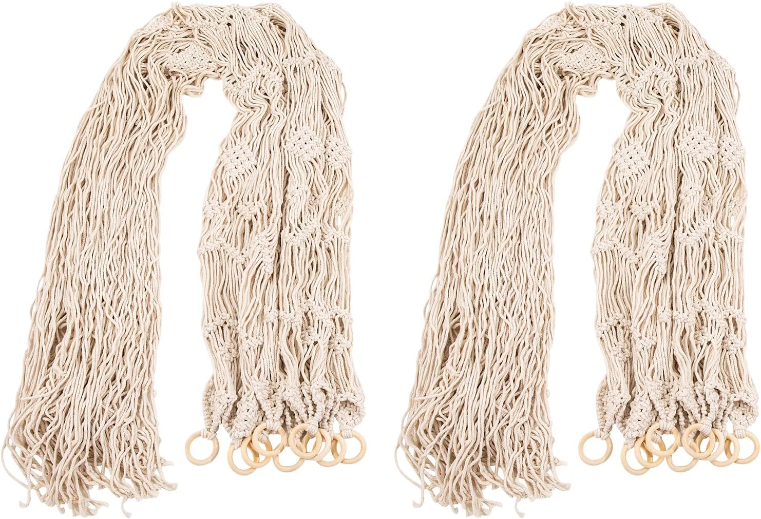 Boho Macrame Curtain 2 Panels 3346 x 7874 Inches