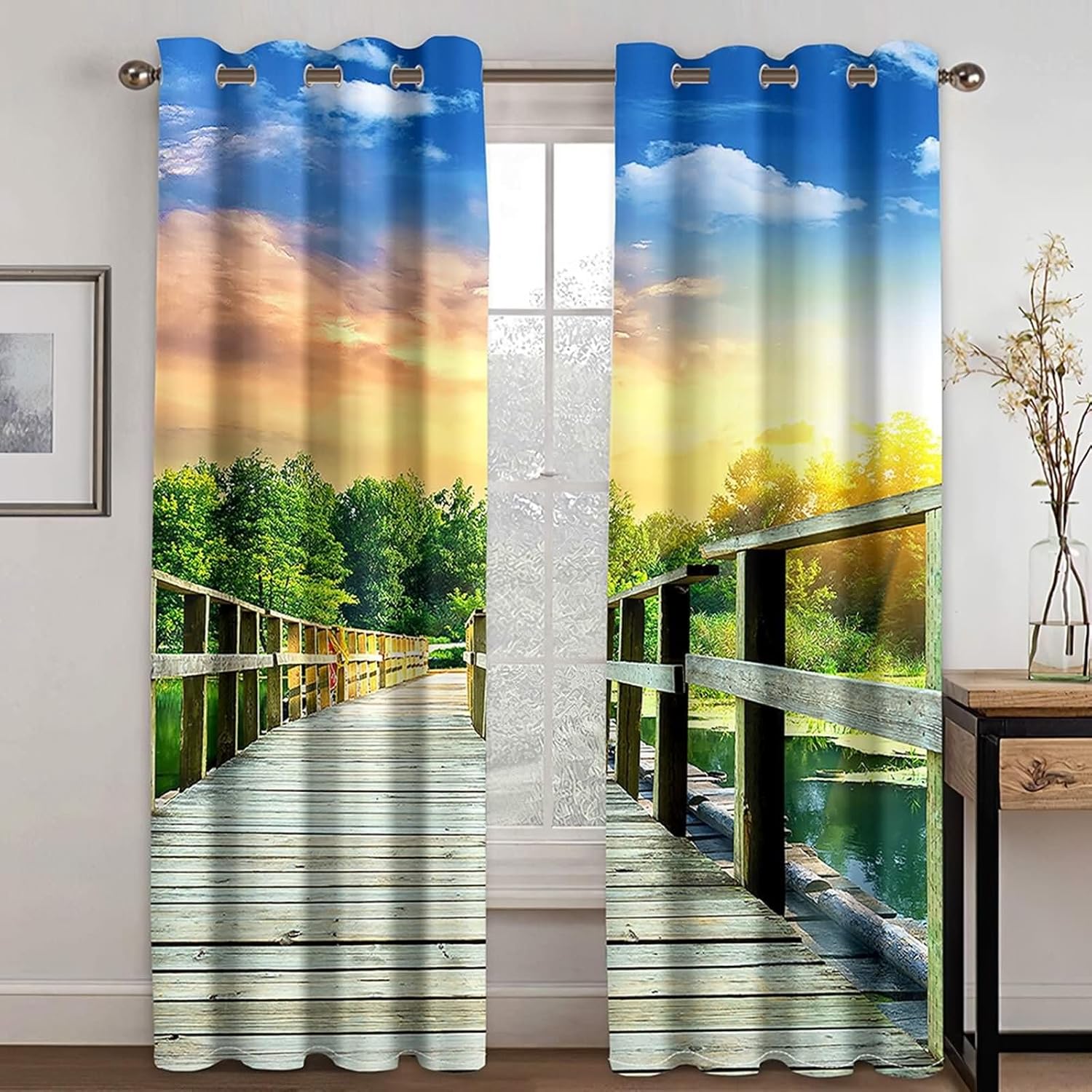 Blackout Drapes 2 Pack Grommet Curtains for Balcony and Windows