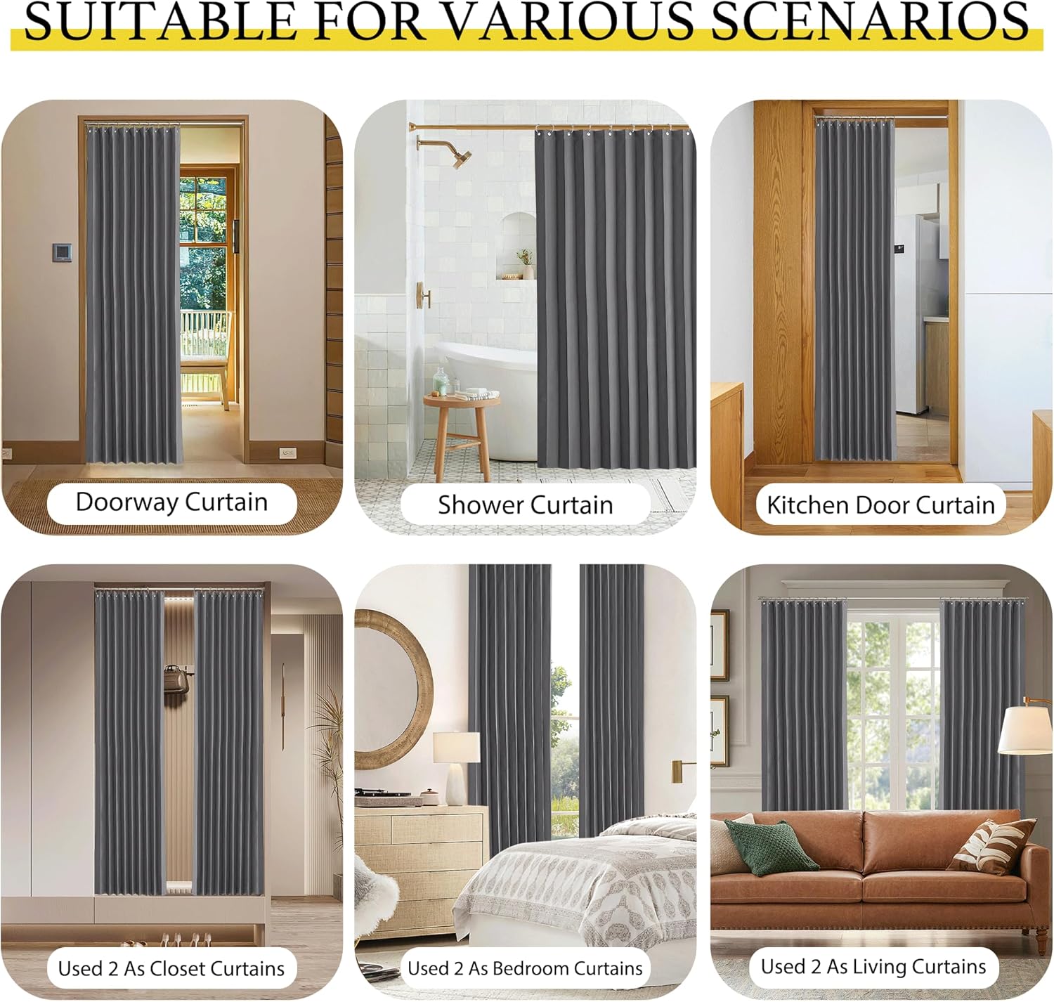 NICETOWN Blackout Curtain Panel 100 Wide 84 Long