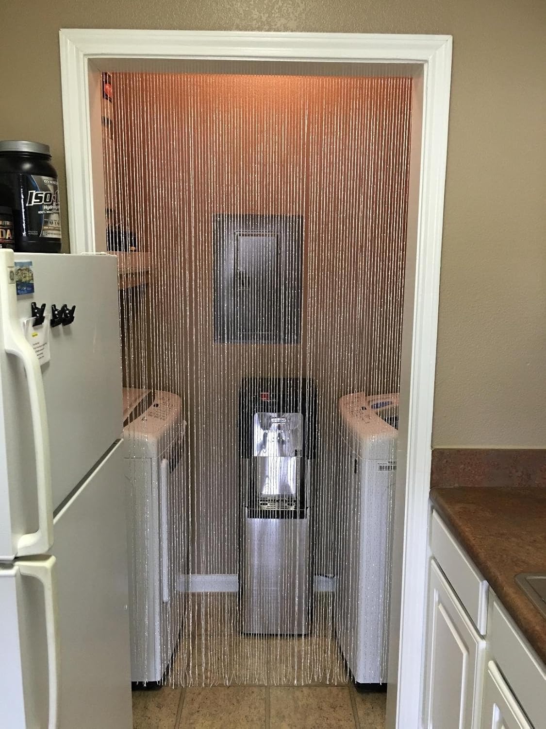 1x2M Door String Curtain with Silver Tassel