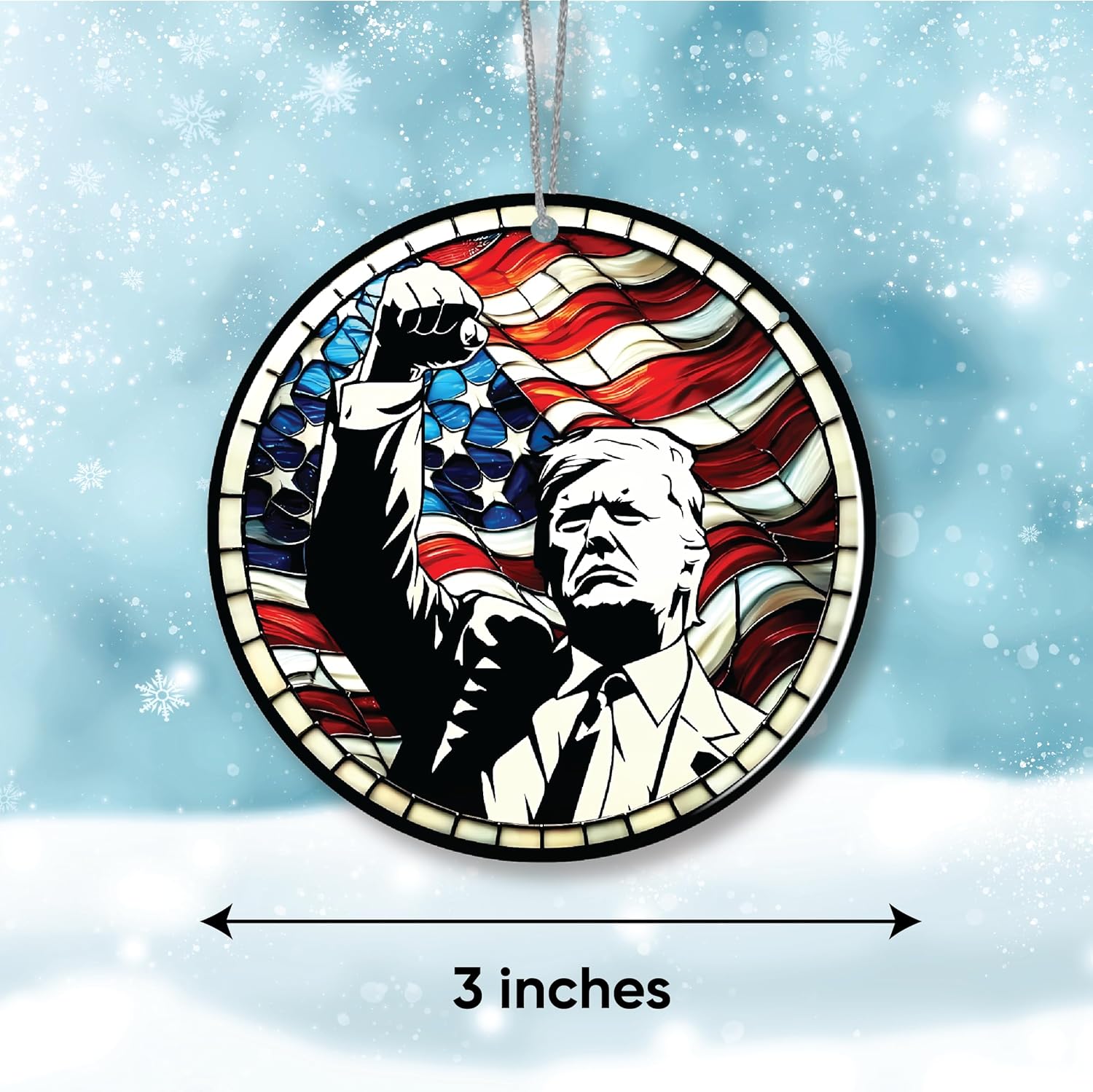 Trump 2025 Christmas Ornament White House 4th of July