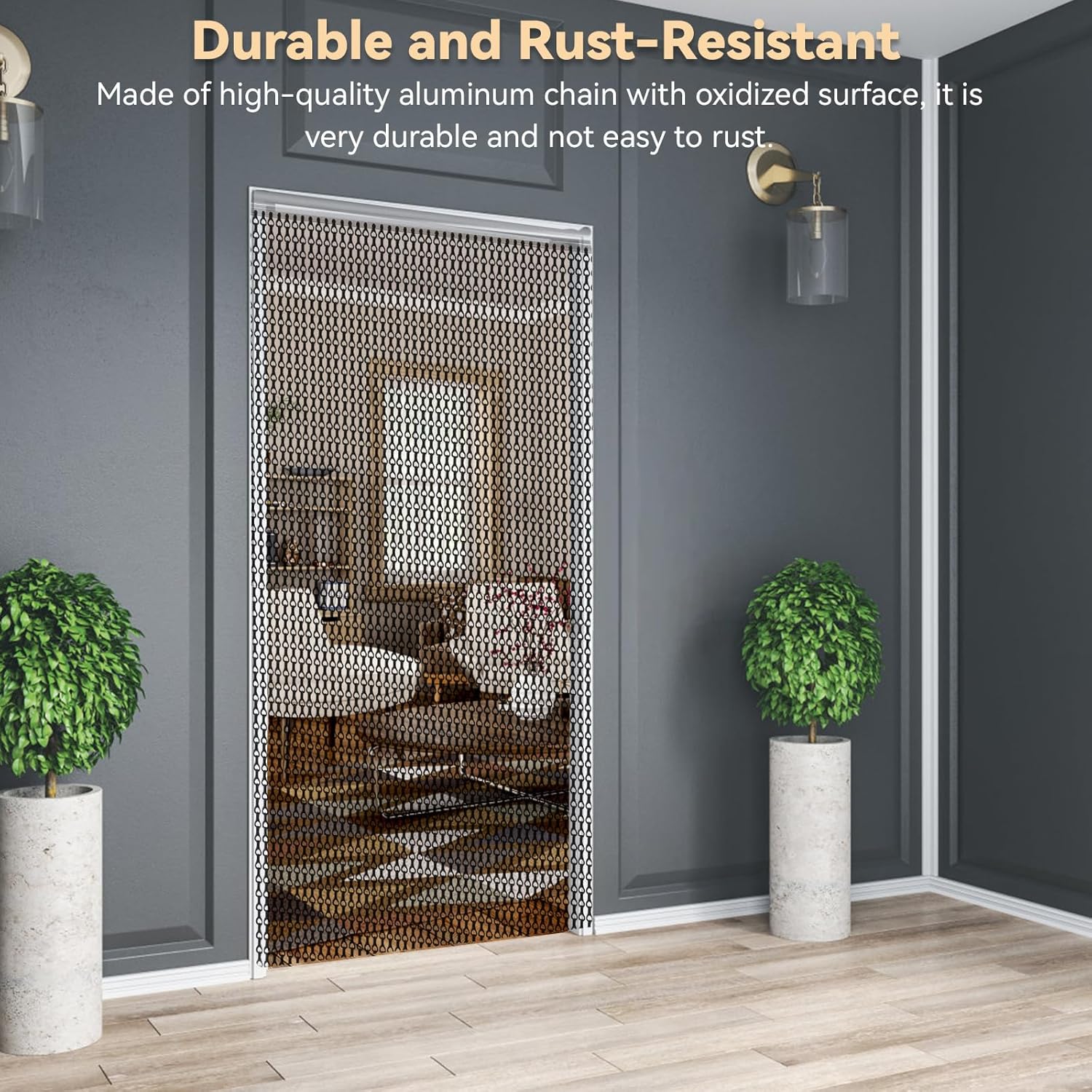 Durable Aluminium Chain Door Curtain with Insect Control