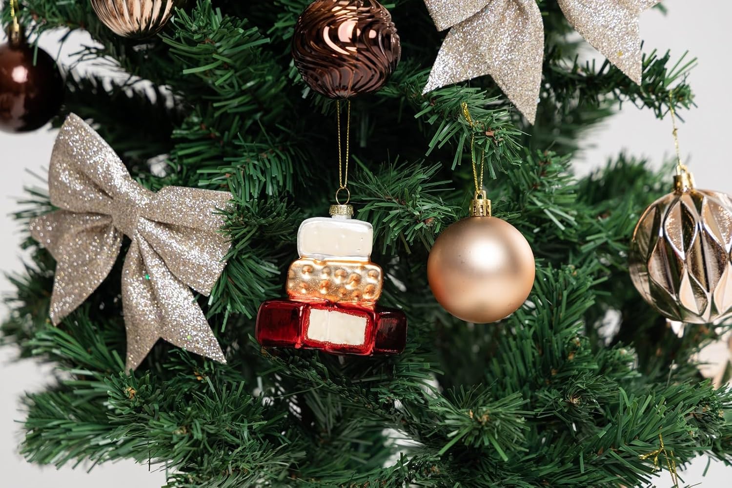 2 Count Glass Cheese Christmas Ornaments for Tree