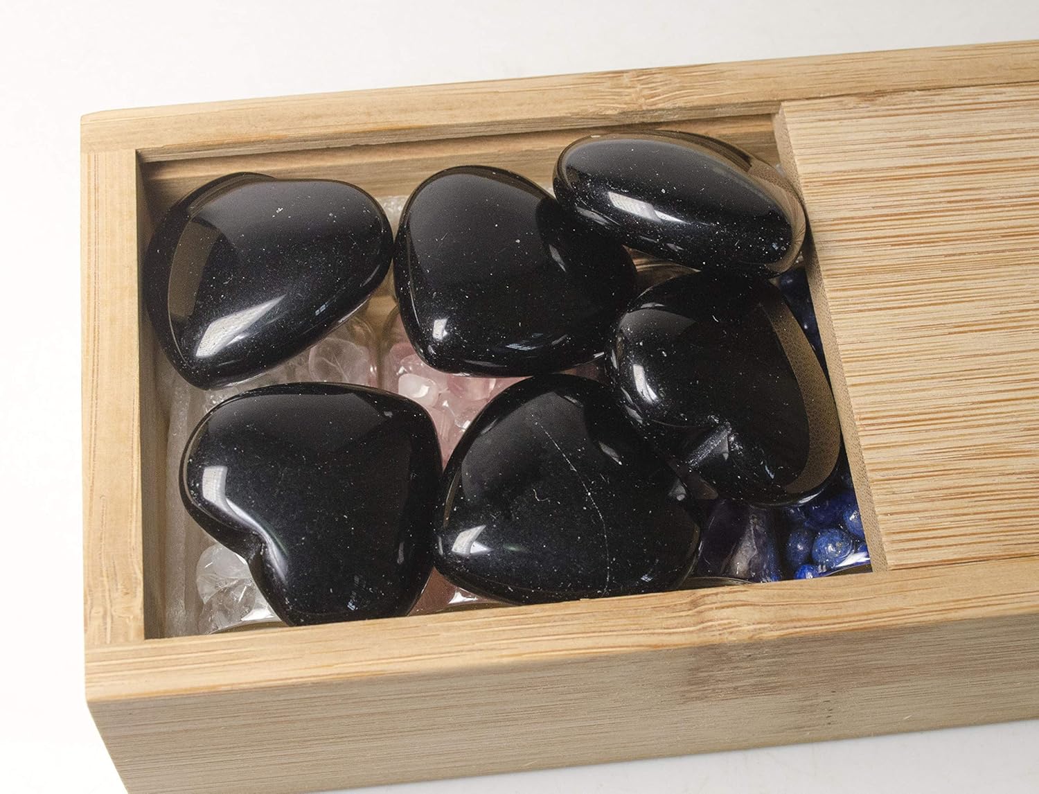 30mm Natural Crystal Quartz Heart Shaped Palm Stone for Chakra Balancing