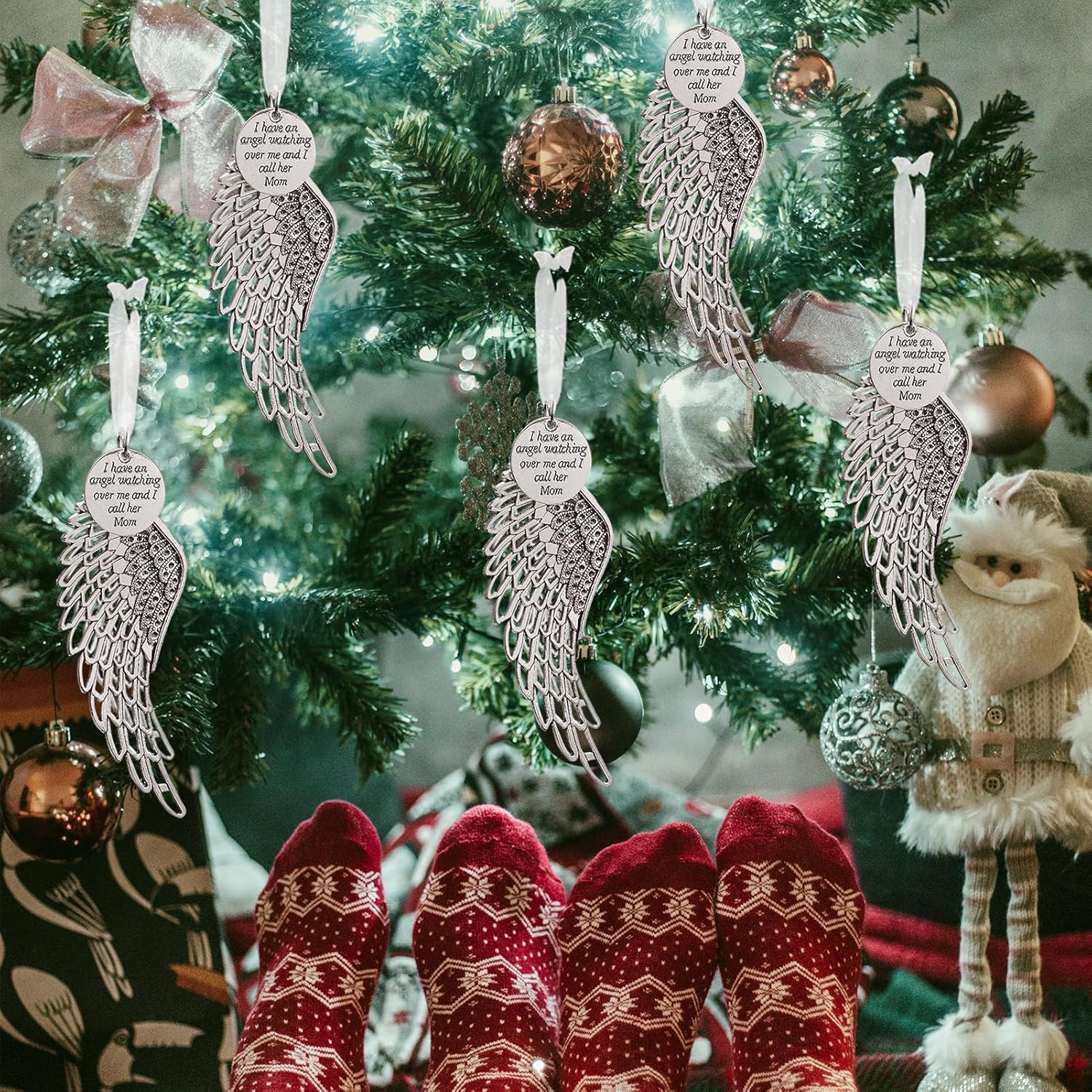GTYRERO Memorial Christmas Angel Wings Ornament