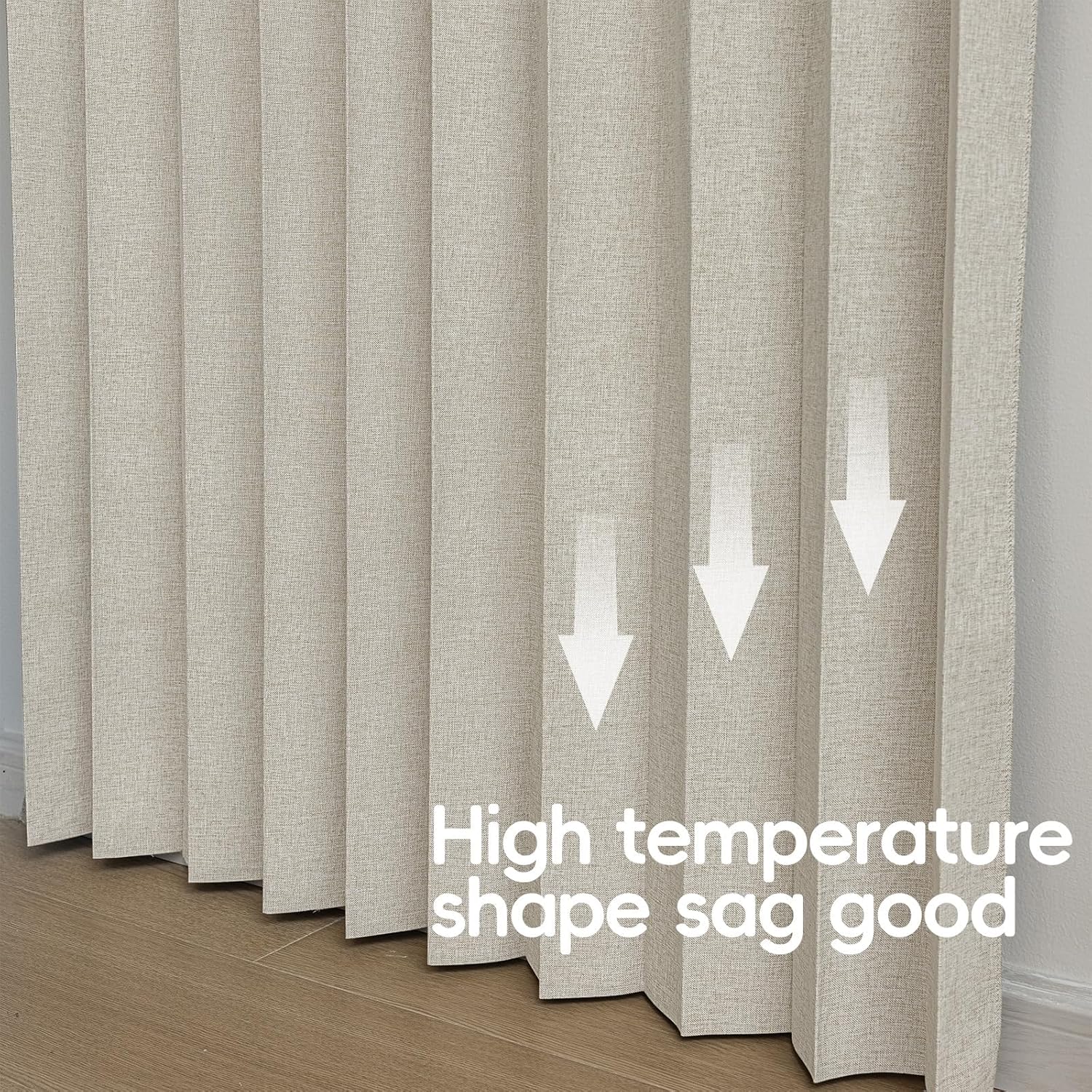 Jilron Accordian Door Curtain Blackout 1 Panel Off White