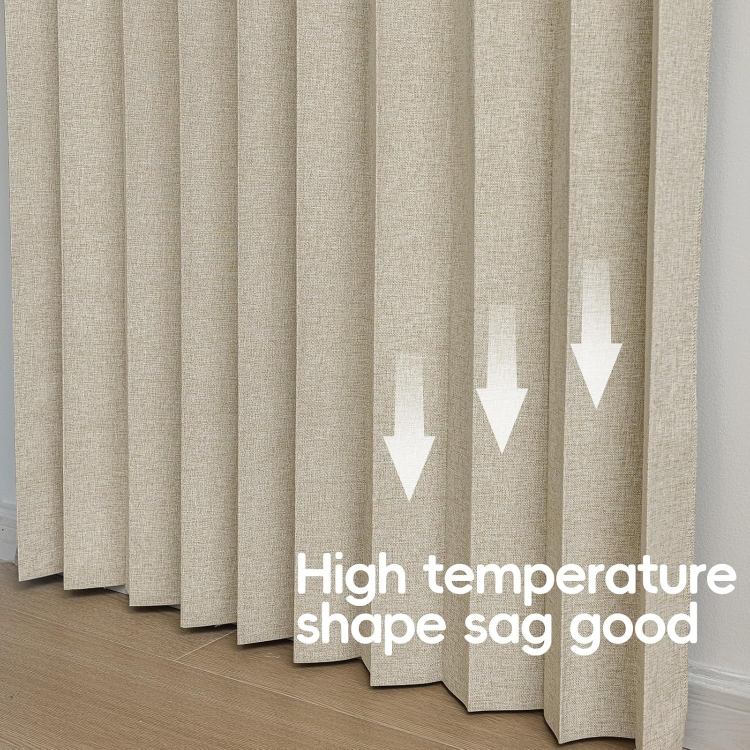 Jilron Blackout Door Curtain Linen Style