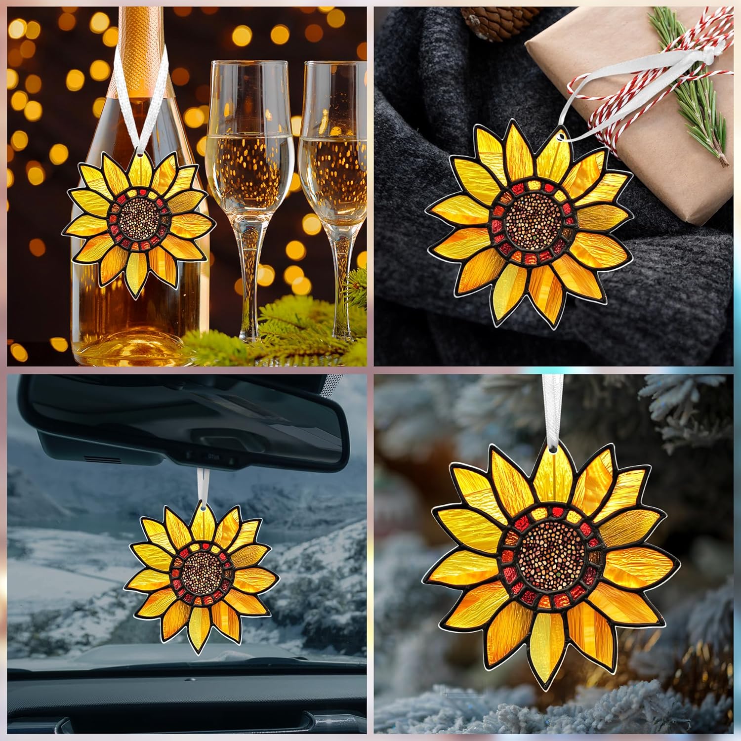 Sunflower Christmas Ornaments 2025 for Tree Decorations