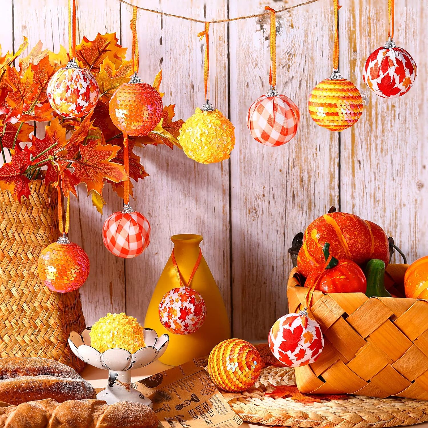 Sratte 12 Pcs Fall Hanging Decorations