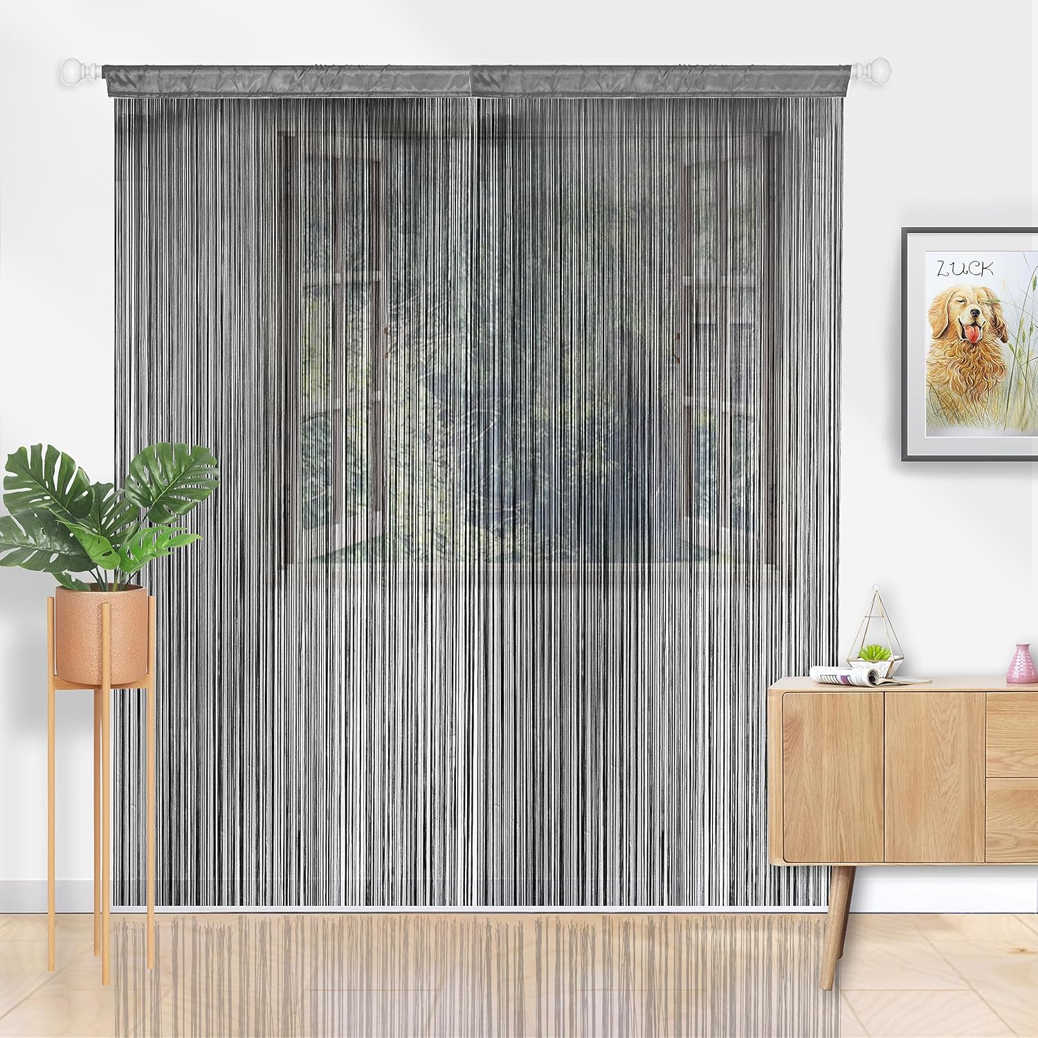 YIIBAII Door String Curtains Grey 39x79