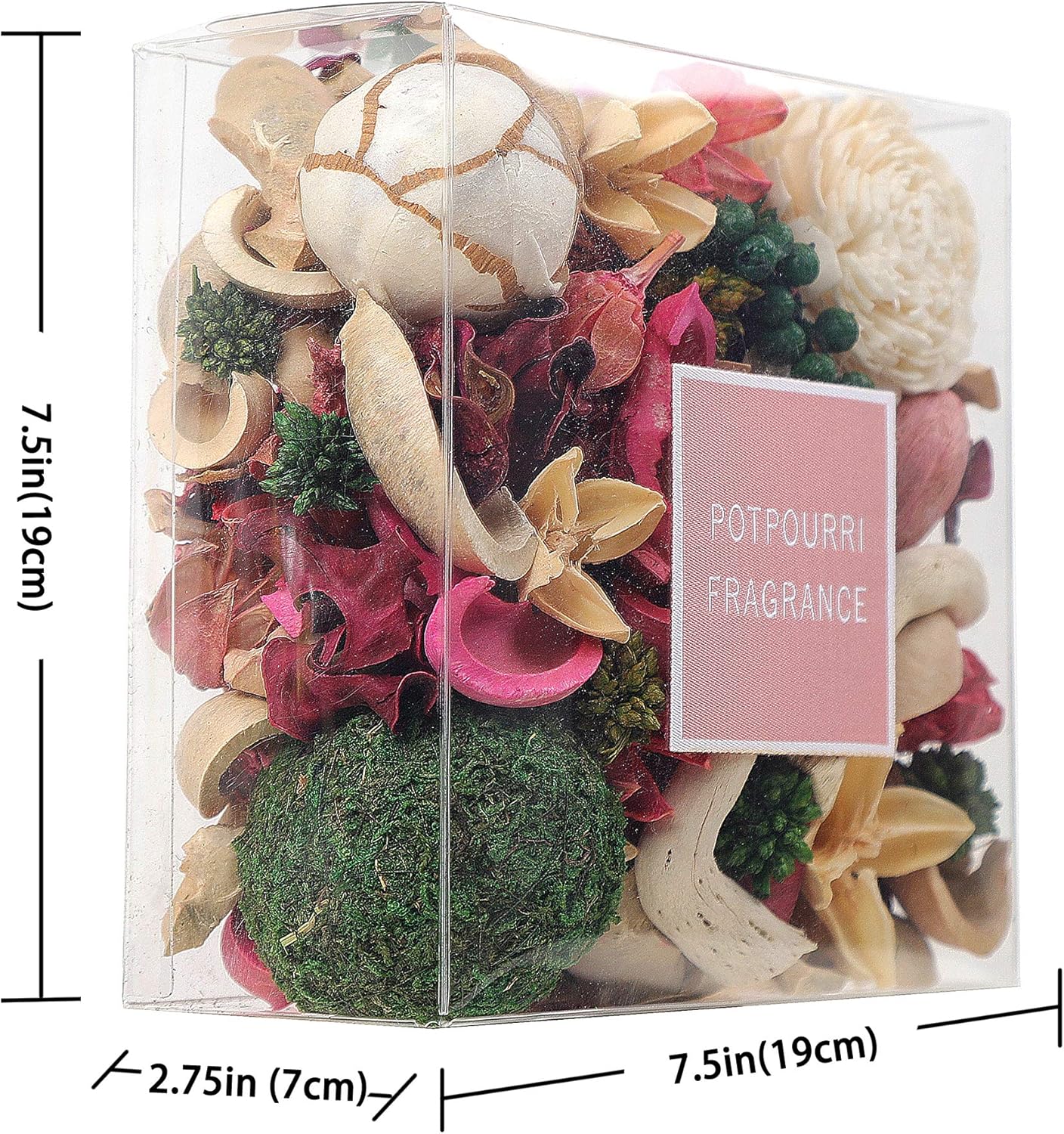 Qingbei Rina Rose Scented Potpourri Filler 14 Oz Blush Pink