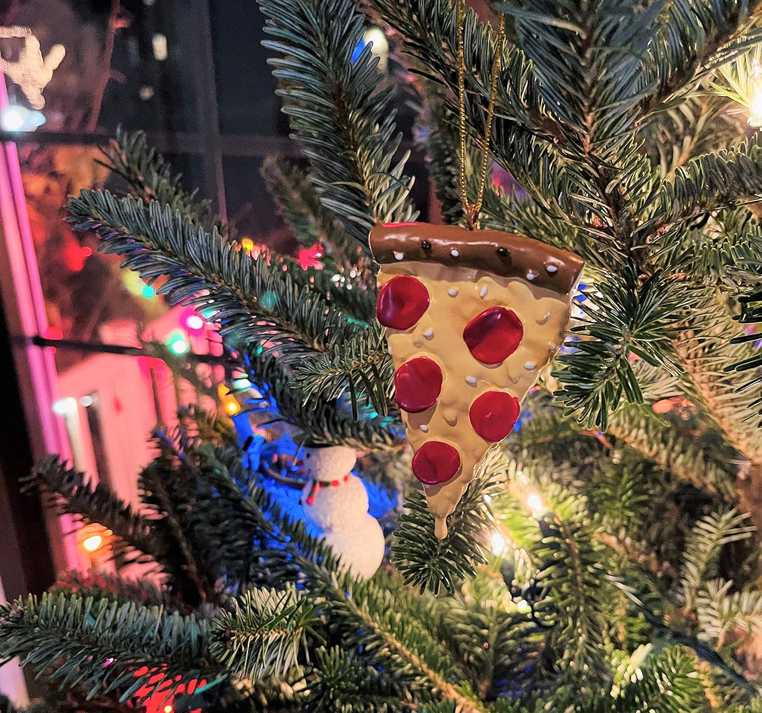 Tree Buddees Pepperoni Pizza Christmas Ornament