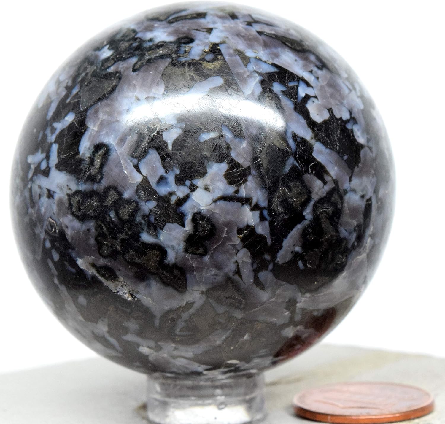 2 Inch Indigo Gabbro Sphere with Stand