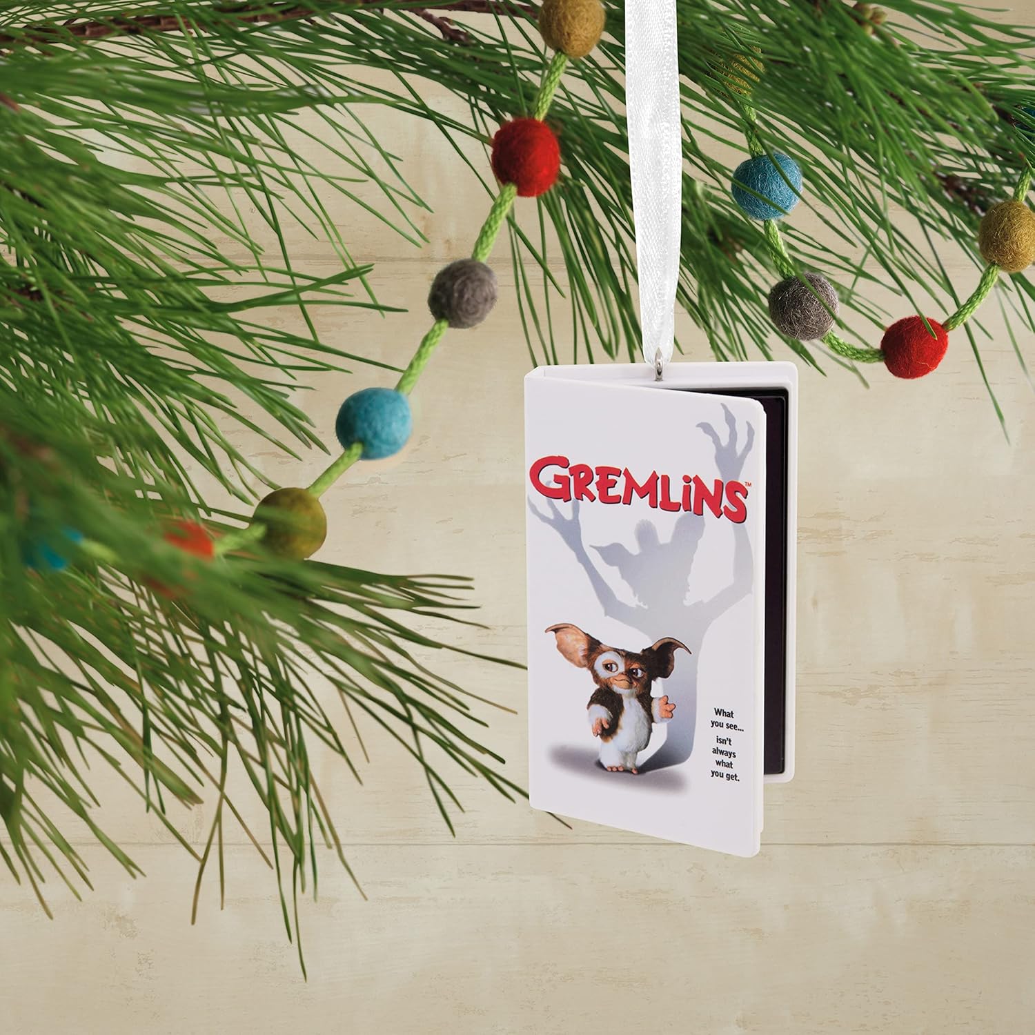 Hallmark Gremlins Retro Cassette Case Christmas Ornament
