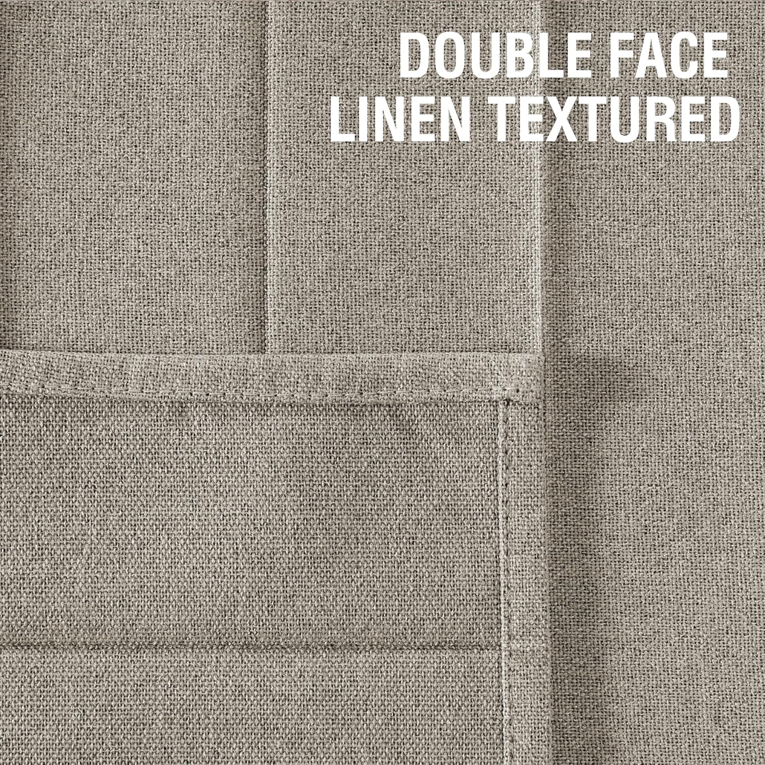 HVERSAILTEX Blackout Linen Curtain 1 Panel Heather Taupe